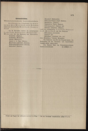 Verordnungs- und Anzeige-Blatt der k.k. General-Direction der österr. Staatsbahnen 19061201 Seite: 15