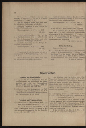 Verordnungs- und Anzeige-Blatt der k.k. General-Direction der österr. Staatsbahnen 19070209 Seite: 4