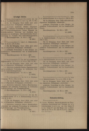 Verordnungs- und Anzeige-Blatt der k.k. General-Direction der österr. Staatsbahnen 19070309 Seite: 3