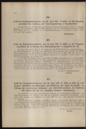 Verordnungs- und Anzeige-Blatt der k.k. General-Direction der österr. Staatsbahnen 19070504 Seite: 10