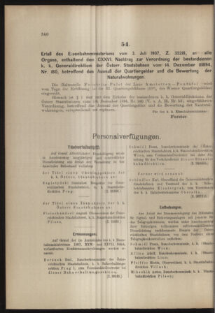 Verordnungs- und Anzeige-Blatt der k.k. General-Direction der österr. Staatsbahnen 19070713 Seite: 2