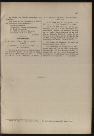 Verordnungs- und Anzeige-Blatt der k.k. General-Direction der österr. Staatsbahnen 19070803 Seite: 13