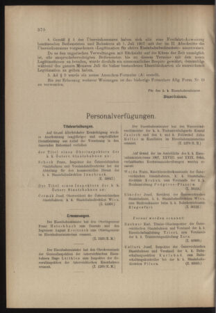 Verordnungs- und Anzeige-Blatt der k.k. General-Direction der österr. Staatsbahnen 19070803 Seite: 8