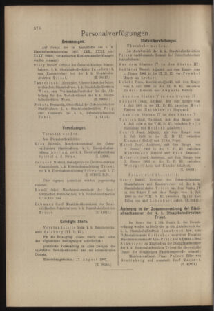 Verordnungs- und Anzeige-Blatt der k.k. General-Direction der österr. Staatsbahnen 19070810 Seite: 2