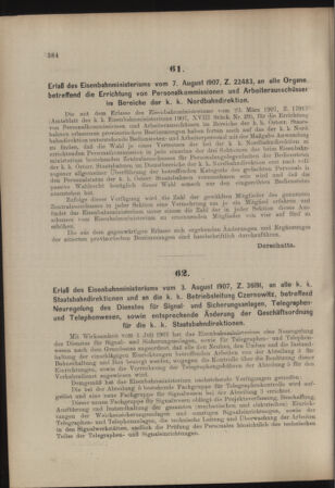 Verordnungs- und Anzeige-Blatt der k.k. General-Direction der österr. Staatsbahnen 19070817 Seite: 6