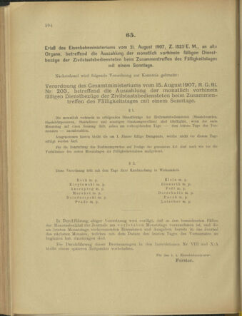 Verordnungs- und Anzeige-Blatt der k.k. General-Direction der österr. Staatsbahnen 19070824 Seite: 4