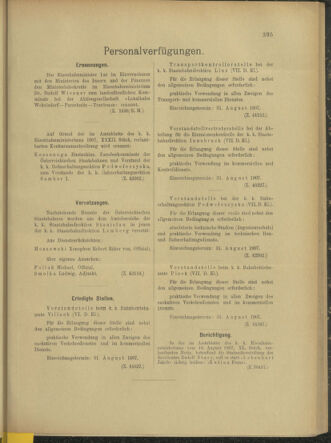 Verordnungs- und Anzeige-Blatt der k.k. General-Direction der österr. Staatsbahnen 19070824 Seite: 5