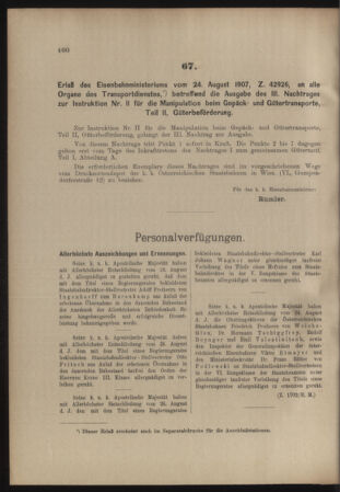 Verordnungs- und Anzeige-Blatt der k.k. General-Direction der österr. Staatsbahnen 19070831 Seite: 2