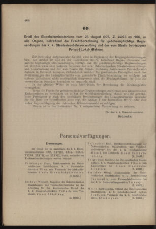 Verordnungs- und Anzeige-Blatt der k.k. General-Direction der österr. Staatsbahnen 19070907 Seite: 2