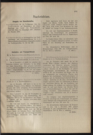 Verordnungs- und Anzeige-Blatt der k.k. General-Direction der österr. Staatsbahnen 19071231 Seite: 11