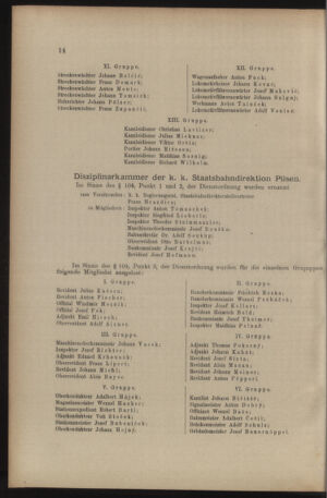 Verordnungs- und Anzeige-Blatt der k.k. General-Direction der österr. Staatsbahnen 19080104 Seite: 14