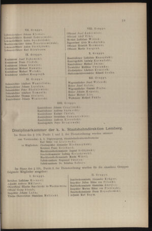 Verordnungs- und Anzeige-Blatt der k.k. General-Direction der österr. Staatsbahnen 19080104 Seite: 19