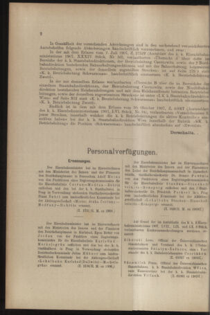 Verordnungs- und Anzeige-Blatt der k.k. General-Direction der österr. Staatsbahnen 19080104 Seite: 2