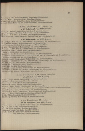 Verordnungs- und Anzeige-Blatt der k.k. General-Direction der österr. Staatsbahnen 19080104 Seite: 27