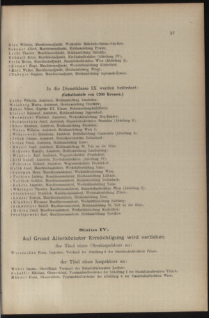 Verordnungs- und Anzeige-Blatt der k.k. General-Direction der österr. Staatsbahnen 19080104 Seite: 37