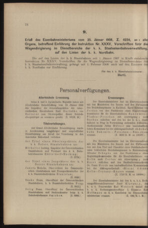 Verordnungs- und Anzeige-Blatt der k.k. General-Direction der österr. Staatsbahnen 19080201 Seite: 2