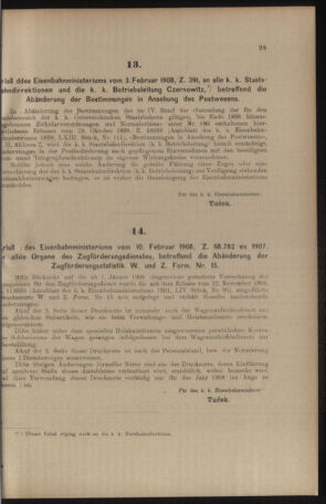 Verordnungs- und Anzeige-Blatt der k.k. General-Direction der österr. Staatsbahnen 19080215 Seite: 3