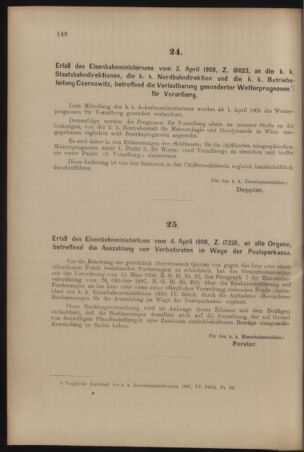 Verordnungs- und Anzeige-Blatt der k.k. General-Direction der österr. Staatsbahnen 19080411 Seite: 2