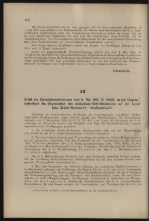 Verordnungs- und Anzeige-Blatt der k.k. General-Direction der österr. Staatsbahnen 19080516 Seite: 2