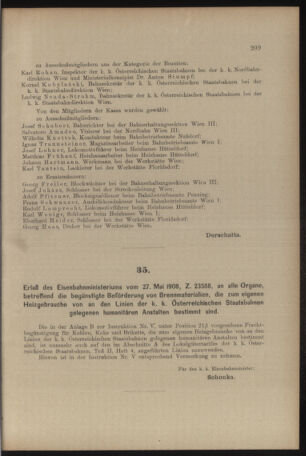 Verordnungs- und Anzeige-Blatt der k.k. General-Direction der österr. Staatsbahnen 19080606 Seite: 5