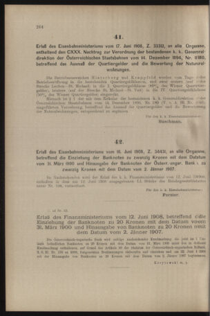 Verordnungs- und Anzeige-Blatt der k.k. General-Direction der österr. Staatsbahnen 19080627 Seite: 44