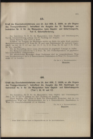 Verordnungs- und Anzeige-Blatt der k.k. General-Direction der österr. Staatsbahnen 19080704 Seite: 19