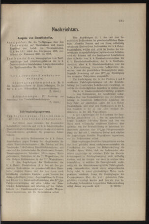 Verordnungs- und Anzeige-Blatt der k.k. General-Direction der österr. Staatsbahnen 19080704 Seite: 23