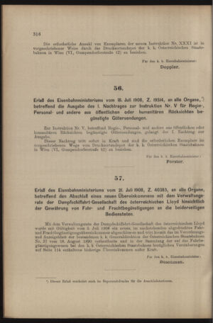 Verordnungs- und Anzeige-Blatt der k.k. General-Direction der österr. Staatsbahnen 19080725 Seite: 2