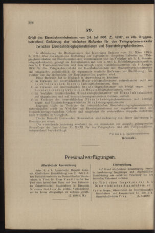 Verordnungs- und Anzeige-Blatt der k.k. General-Direction der österr. Staatsbahnen 19080801 Seite: 2