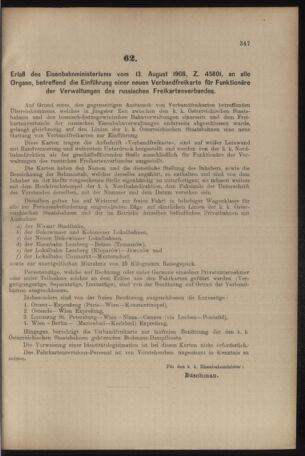 Verordnungs- und Anzeige-Blatt der k.k. General-Direction der österr. Staatsbahnen 19080815 Seite: 3