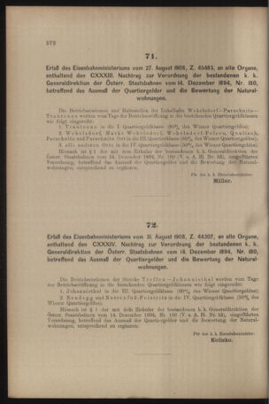 Verordnungs- und Anzeige-Blatt der k.k. General-Direction der österr. Staatsbahnen 19080905 Seite: 2