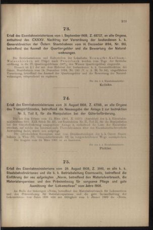 Verordnungs- und Anzeige-Blatt der k.k. General-Direction der österr. Staatsbahnen 19080905 Seite: 3