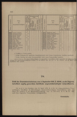 Verordnungs- und Anzeige-Blatt der k.k. General-Direction der österr. Staatsbahnen 19080919 Seite: 4