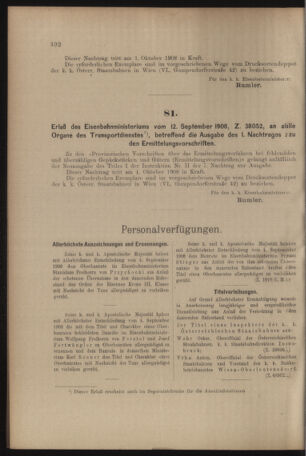 Verordnungs- und Anzeige-Blatt der k.k. General-Direction der österr. Staatsbahnen 19080919 Seite: 8