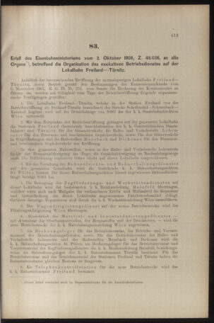 Verordnungs- und Anzeige-Blatt der k.k. General-Direction der österr. Staatsbahnen 19081010 Seite: 5