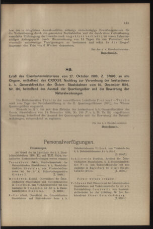 Verordnungs- und Anzeige-Blatt der k.k. General-Direction der österr. Staatsbahnen 19081031 Seite: 5