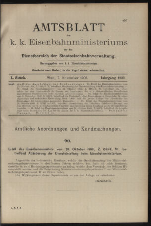 Verordnungs- und Anzeige-Blatt der k.k. General-Direction der österr. Staatsbahnen