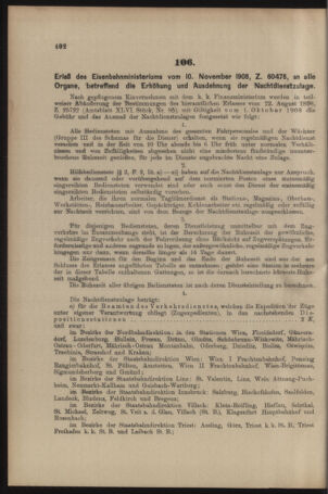 Verordnungs- und Anzeige-Blatt der k.k. General-Direction der österr. Staatsbahnen 19081114 Seite: 20