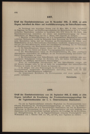 Verordnungs- und Anzeige-Blatt der k.k. General-Direction der österr. Staatsbahnen 19081114 Seite: 22