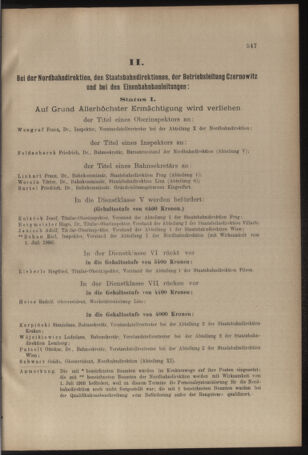 Verordnungs- und Anzeige-Blatt der k.k. General-Direction der österr. Staatsbahnen 19081224 Seite: 7