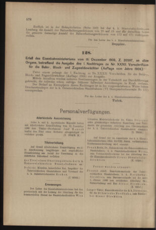 Verordnungs- und Anzeige-Blatt der k.k. General-Direction der österr. Staatsbahnen 19081228 Seite: 10