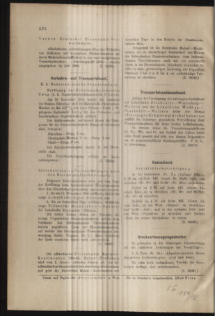 Verordnungs- und Anzeige-Blatt der k.k. General-Direction der österr. Staatsbahnen 19081228 Seite: 12