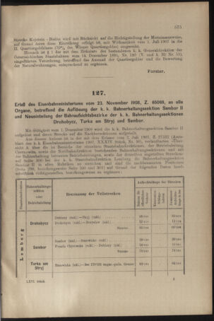 Verordnungs- und Anzeige-Blatt der k.k. General-Direction der österr. Staatsbahnen 19081228 Seite: 9