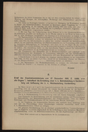 Verordnungs- und Anzeige-Blatt der k.k. General-Direction der österr. Staatsbahnen 19090102 Seite: 4