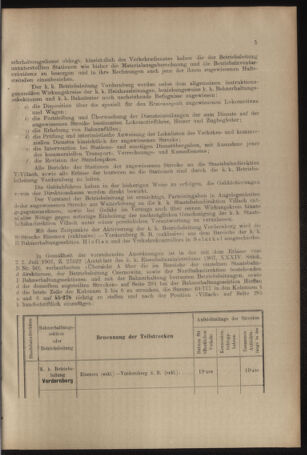 Verordnungs- und Anzeige-Blatt der k.k. General-Direction der österr. Staatsbahnen 19090102 Seite: 5