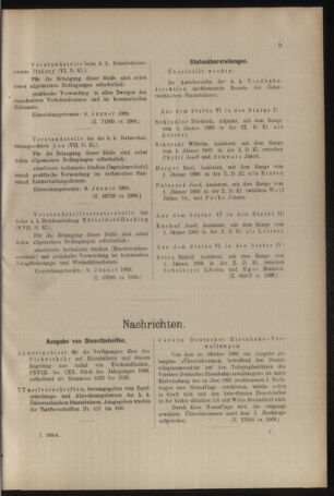 Verordnungs- und Anzeige-Blatt der k.k. General-Direction der österr. Staatsbahnen 19090102 Seite: 9