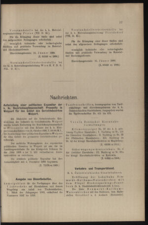 Verordnungs- und Anzeige-Blatt der k.k. General-Direction der österr. Staatsbahnen 19090109 Seite: 7