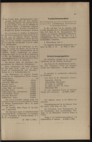 Verordnungs- und Anzeige-Blatt der k.k. General-Direction der österr. Staatsbahnen 19090116 Seite: 7