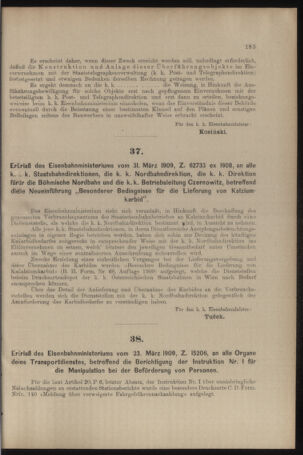 Verordnungs- und Anzeige-Blatt der k.k. General-Direction der österr. Staatsbahnen 19090410 Seite: 3