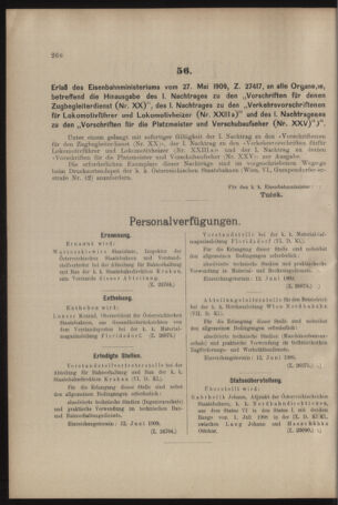 Verordnungs- und Anzeige-Blatt der k.k. General-Direction der österr. Staatsbahnen 19090605 Seite: 2